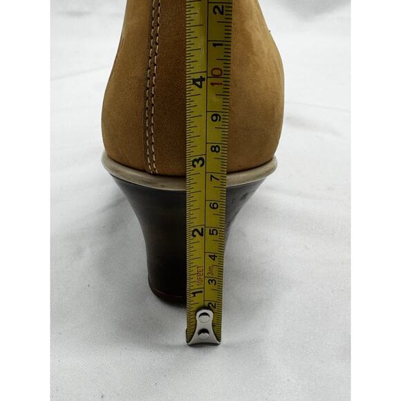 Timberland Wedge Boots Womens Tan Suede Zipper 2.5" Heel Pull On Shoe Sz US 8.5 - Picture 9 of 10
